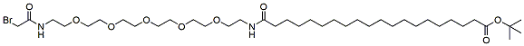 Molecular structure of the compound: 20-(Bromoacetamido-PEG5-ethylcarbamoyl)nonadecanoic-t-butyl ester