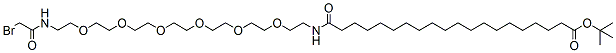 Molecular structure of the compound: 20-(Bromoacetamido-PEG6-ethylcarbamoyl)nonadecanoic-t-butyl ester