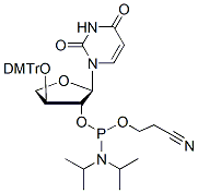Molecular structure of the compound: DMTr-TNA-U amidite