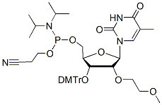 Molecular structure of the compound: Rev 2-O-MOE-5MeU-5-amidite