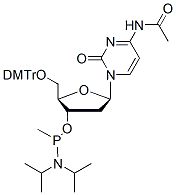 Molecular structure of the compound: 5’-DMTr-dC (Ac)-methylphosphonamidite