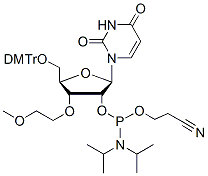 Molecular structure of the compound: 3-O-MOE-U-2-phosphoramidite