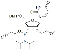 Molecular structure of the compound: 2-O-MOE-U-3-phosphoramidite