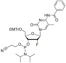 Molecular structure of the compound: 2’-Fluoro-5MeC (Bz)-3’-phosphoramidite
