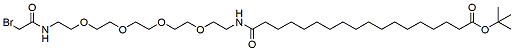 Molecular structure of the compound: 18-(Bromoacetamido-PEG4-ethylcarbamoyl)heptadecanoic-t-butyl ester