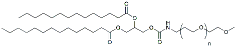 Molecular structure of the compound: mPEG-DMG, MW 5,000