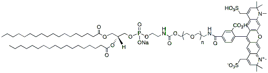 Molecular structure of the compound: DSPE-PEG-Fluor 594, MW 2,000