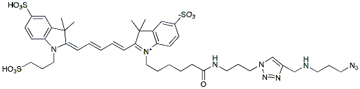 Molecular structure of the compound: Cy5 Azide Plus
