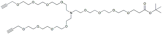 Molecular structure of the compound: N-(t-butyl ester-PEG4)-N-bis(PEG4-Propargyl)