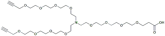 Molecular structure of the compound: N-(Acid-PEG4)-N-bis(PEG4-Propargyl)