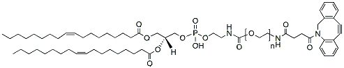Molecular structure of the compound: DOPE-PEG-DBCO, MW 5,000