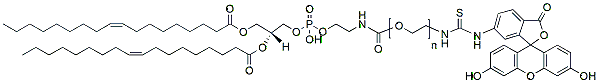 Molecular structure of the compound: DOPE-PEG-FITC, MW 5,000