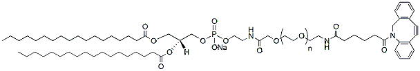 Molecular structure of the compound: DSPE-PEG-DBCO, MW 2,000