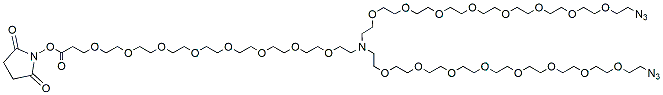 Molecular structure of the compound: N-(NHS ester-PEG8)-N-bis(PEG8-azide)