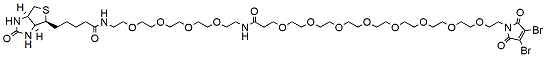 Molecular structure of the compound: Biotin-PEG4-Amide-PEG8-3,4-Dibromo-Mal