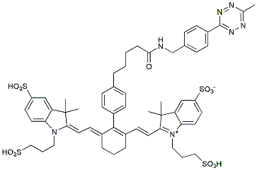 Molecular structure of the compound: Cy7 Methyltetrazine