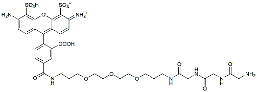 Molecular structure of the compound: BP Fluor 488 Gly-Gly-Gly
