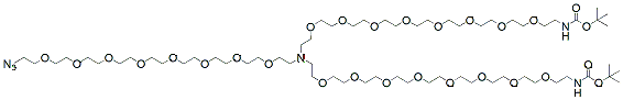 Molecular structure of the compound: N-(Azide-PEG8)-N-bis(PEG8-NH-Boc)