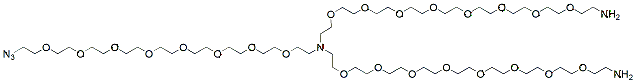 Molecular structure of the compound: N-(Azide-PEG8)-N-bis(PEG8-Amine)