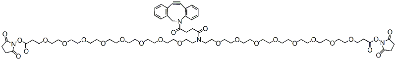 Molecular structure of the compound: DBCO-N-bis(PEG8-NHS ester)