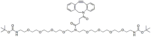 Molecular structure of the compound: N-DBCO-N-bis(PEG4-t-butyl ester)