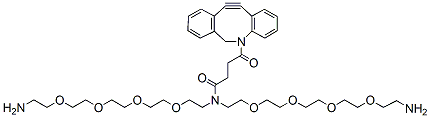 Molecular structure of the compound: N-(DBCO)-N-bis(PEG4-Amine)