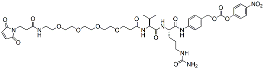 Molecular structure of the compound: Mal-Amide-PEG4-Val-Cit-PAB-PNP