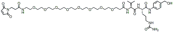 Molecular structure of the compound: Mal-amide-PEG8-Val-Cit-PAB-OH