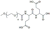 Molecular structure of the compound: m-PEG-Glu-Glutamic acid, MW 20,000