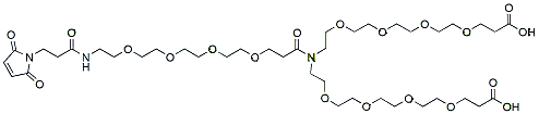 Molecular structure of the compound: N-(Mal-PEG4-carbonyl)-N-bis(PEG4-acid)