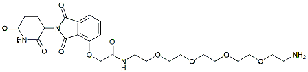 Molecular structure of the compound: Thalidomide-O-amido-PEG4-C2-NH2 hydrochloride