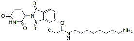 Molecular structure of the compound: Thalidomide-O-amido-C8-NH2, TFA salt