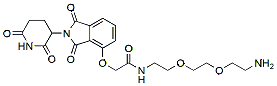 Molecular structure of the compound: Thalidomide-O-amido-PEG2-C2-NH2, HCl salt