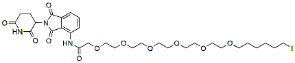Molecular structure of the compound: Pomalidomide-PEG6-butyl iodide