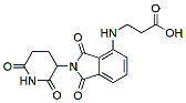 Molecular structure of the compound: N-[2-(2,6-Dioxopiperidin-3-yl)-1,3-dioxoisoindolin-4-yl]-b-alanine