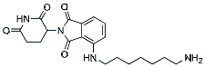 Molecular structure of the compound: 4-[(7-Aminoheptyl)amino]-2-(2,6-dioxopiperidin-3-yl)isoindoline-1,3-dione, HCl salt
