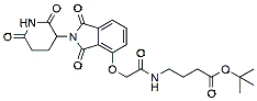 Molecular structure of the compound: tert-butyl 4-(2-((2-(2,6-dioxopiperidin-3-yl)-1,3-dioxoisoindolin-4-yl)oxy)acetamido)butanoate