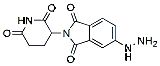 Molecular structure of the compound: 2-(2,6-Dioxopiperidin-3-yl)-5-hydrazinylisoindoline-1,3-dione, HCl salt