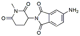 Molecular structure of the compound: 5-amino-2-(1-methyl-2,6-dioxopiperidin-3-yl)-2,3-dihydro-1H-isoindole-1,3-dione