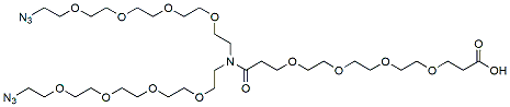 Molecular structure of the compound: N-(acid-PEG4)-N-bis(PEG4-azide)
