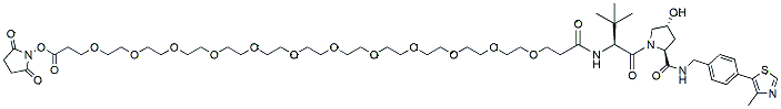 Molecular structure of the compound: (S, R, S)-AHPC-PEG12-NHS ester