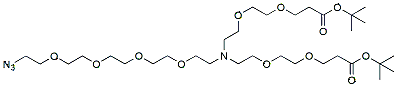 Molecular structure of the compound: N-(Azido-PEG4)-N-bis(PEG2-t-butyl ester)