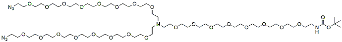 Molecular structure of the compound: N-(Boc-PEG8)-N-bis(PEG8-azide)