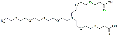 Molecular structure of the compound: N-(Azido-PEG4)-N-bis(PEG2-acid)