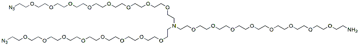 Molecular structure of the compound: N-(amine-PEG8)-N-bis(PEG8-azide)