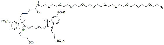 Molecular structure of the compound: BP Fluor 647-PEG10-azide
