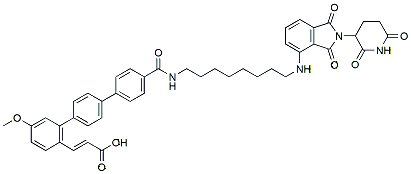 Molecular structure of the compound: Pomalidomide-amido-bis-benzoate-acid
