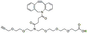 Molecular structure of the compound: N-(Propargyl-PEG2)-DBCO-PEG3-acid