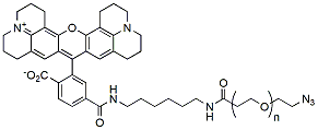 Molecular structure of the compound: ROX-PEG-Azide 6-isomer, MW 2,000
