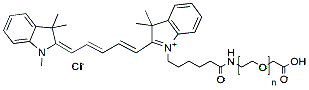 Molecular structure of the compound: Cy5-PEG-CH2COOH, MW 2,000